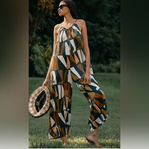 NWT size 2X Anthropologie Geometric jumpsuit